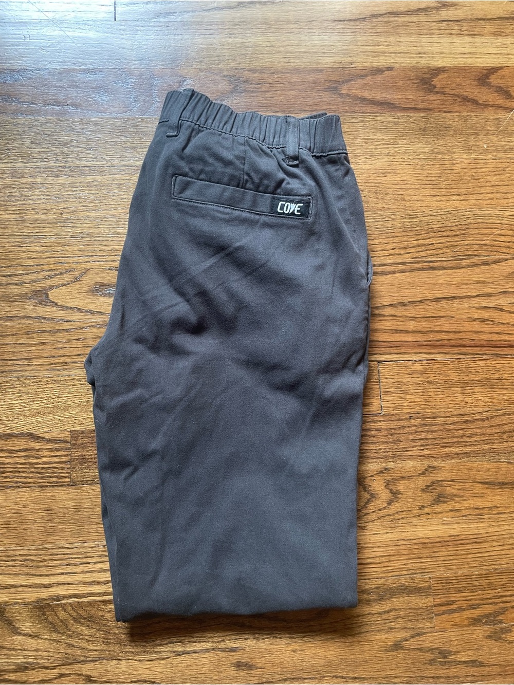 COVE Men's Elastic Waist Pants in charcoal